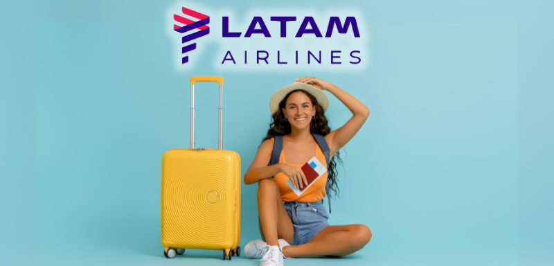 viajante aproveitando promoção em voos nacionais com a latam